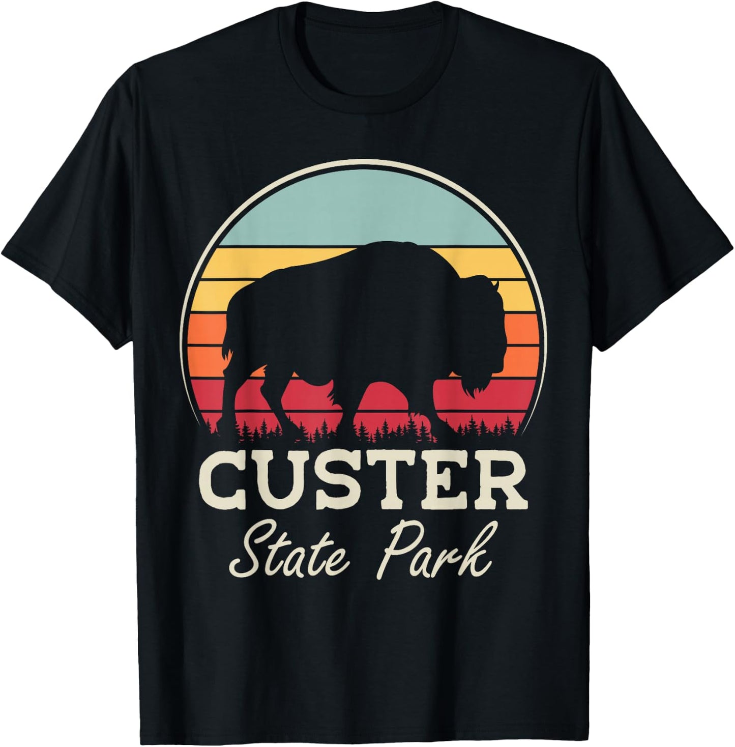 Custer State Park South Dakota Bison Lovers T-Shirt - T-Shirt | Black
