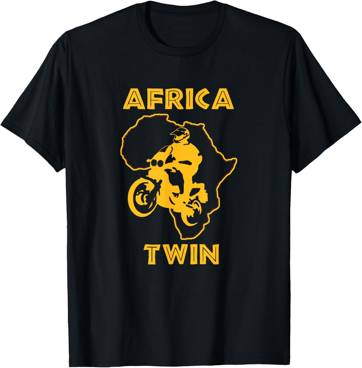 AFRICA TWIN Shirt. Motorcycle touring trail riding T-Shirt - T-Shirt | Black