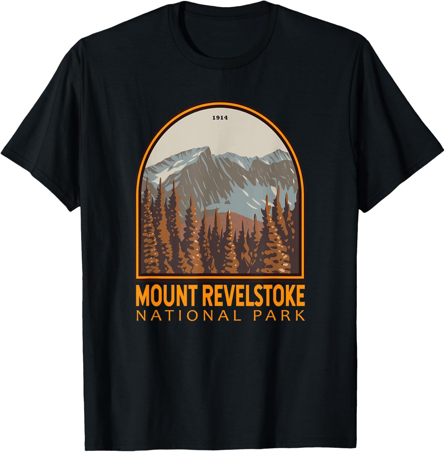 Mount Revelstoke National Park Canada Vintage Emblem T-Shirt - T-Shirt | Black