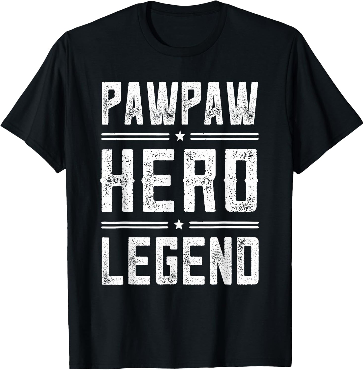 Pawpaw Hero Legend - Vintage Distressed Pawpaw T-Shirt - T-Shirt | Black