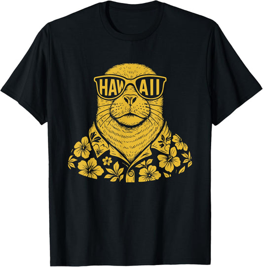 Hawaiian Monk Seal Aloha T-Shirt - T-Shirt | Black