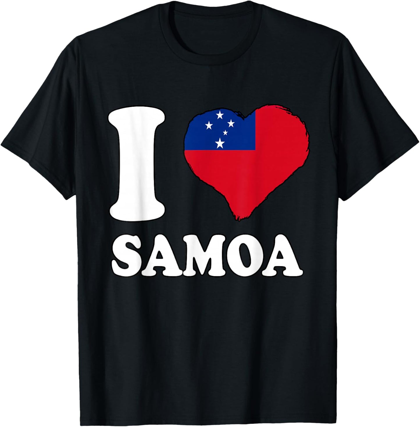 I Love Samoa Samoan Pride Samoan Roots Samoan Flag T-Shirt - T-Shirt | Black