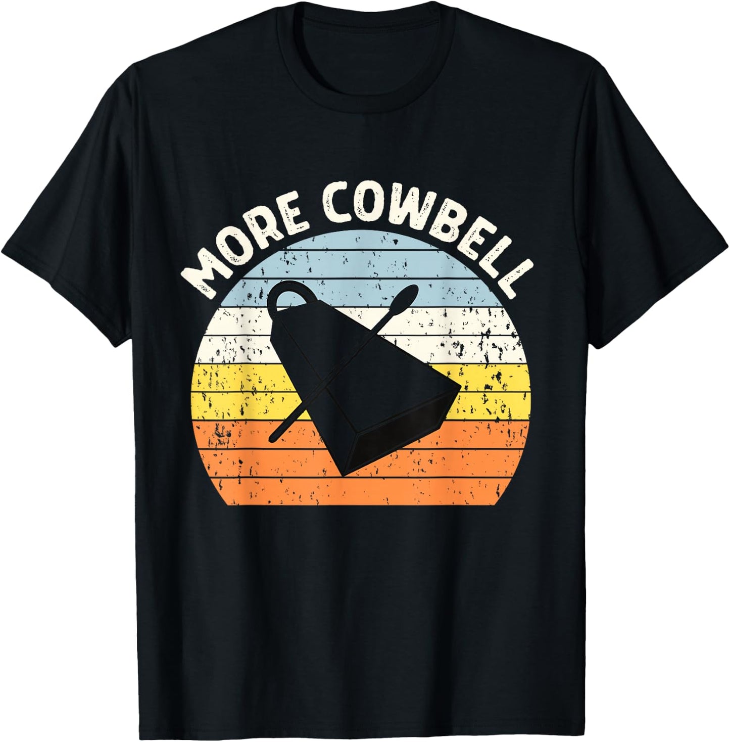 Vintage Sunset More Cowbell T-Shirt - T-Shirt | Black