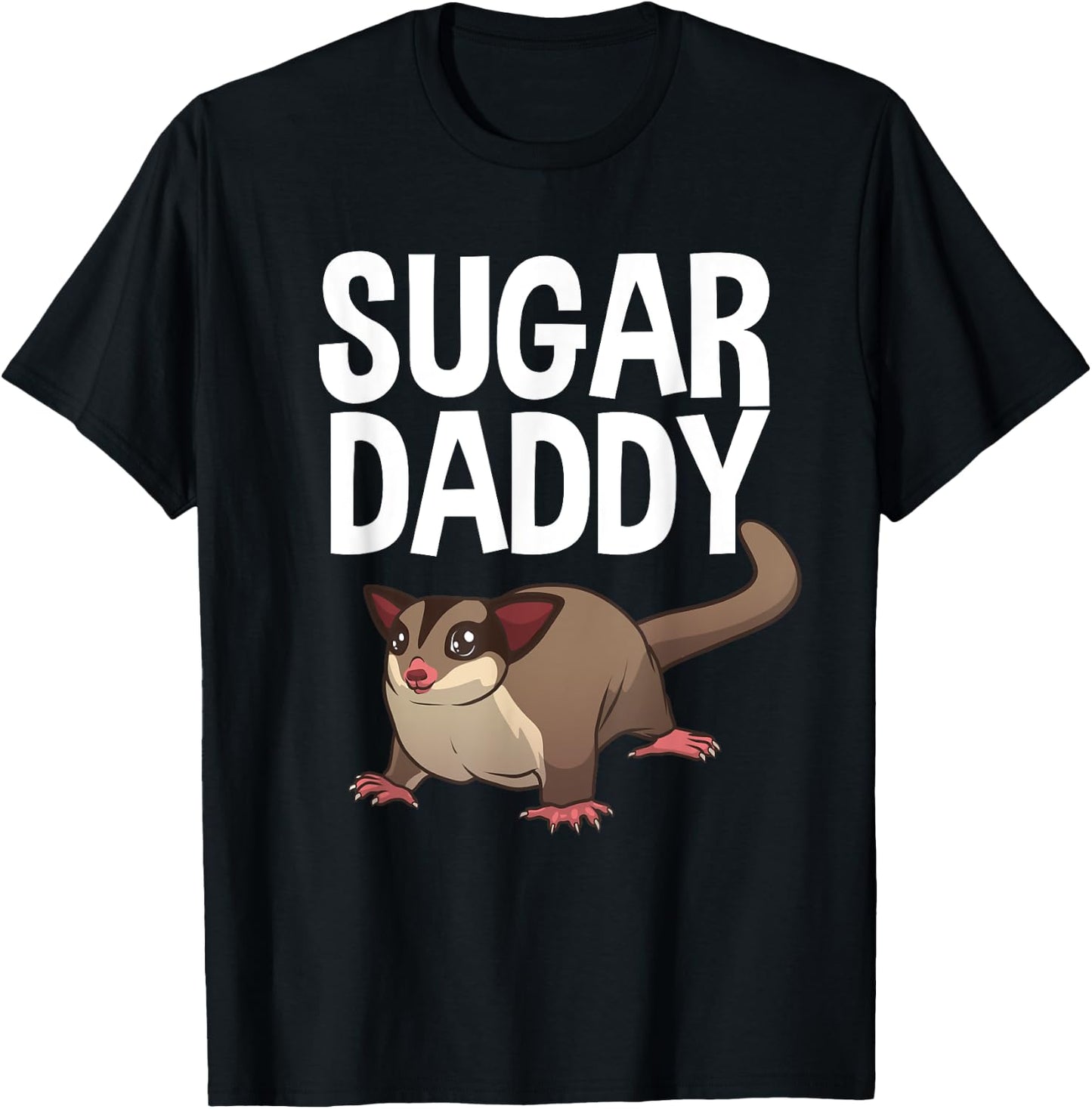 Funny Sugar Dad Design Daddy Sugar Glider Gliding T-Shirt - T-Shirt | Black