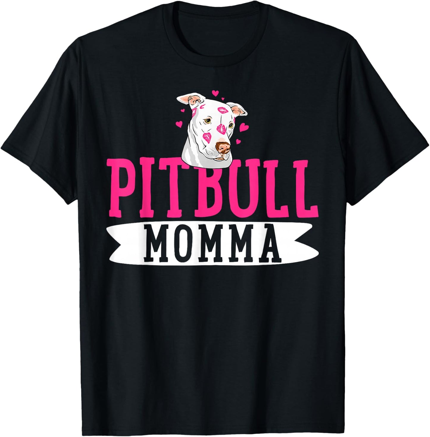 Pitbull Momma Pit Bull Terrier Dog Pibble Owner Mother's Day T-Shirt - T-Shirt | Black