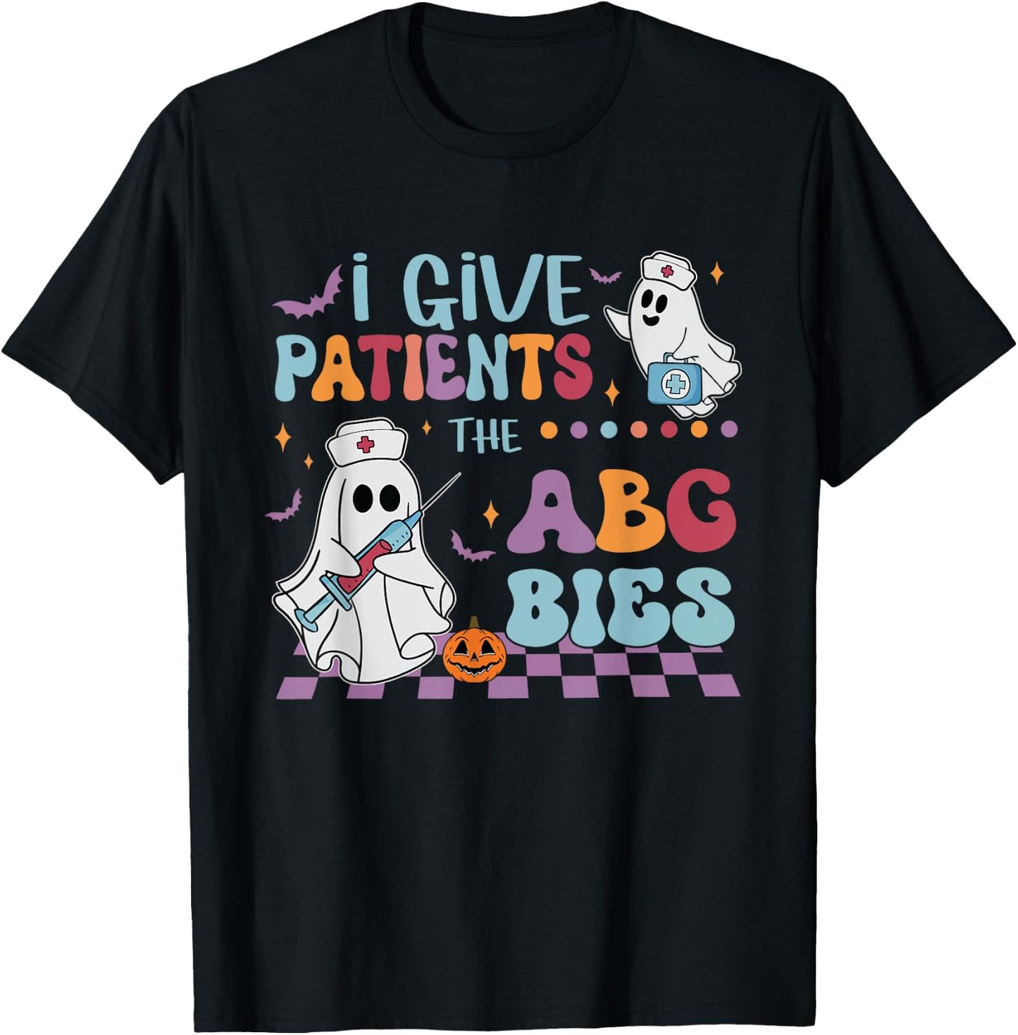 I Give Patients The ABG Bies Halloween Respiratory Therapist T-Shirt - T-Shirt | Black