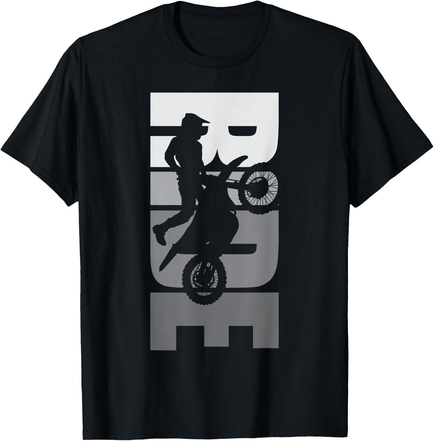 Ride Dirt Bike Motocross Motorcycle MX Offroad Life Passion , black T-Shirt - T-Shirt | Black