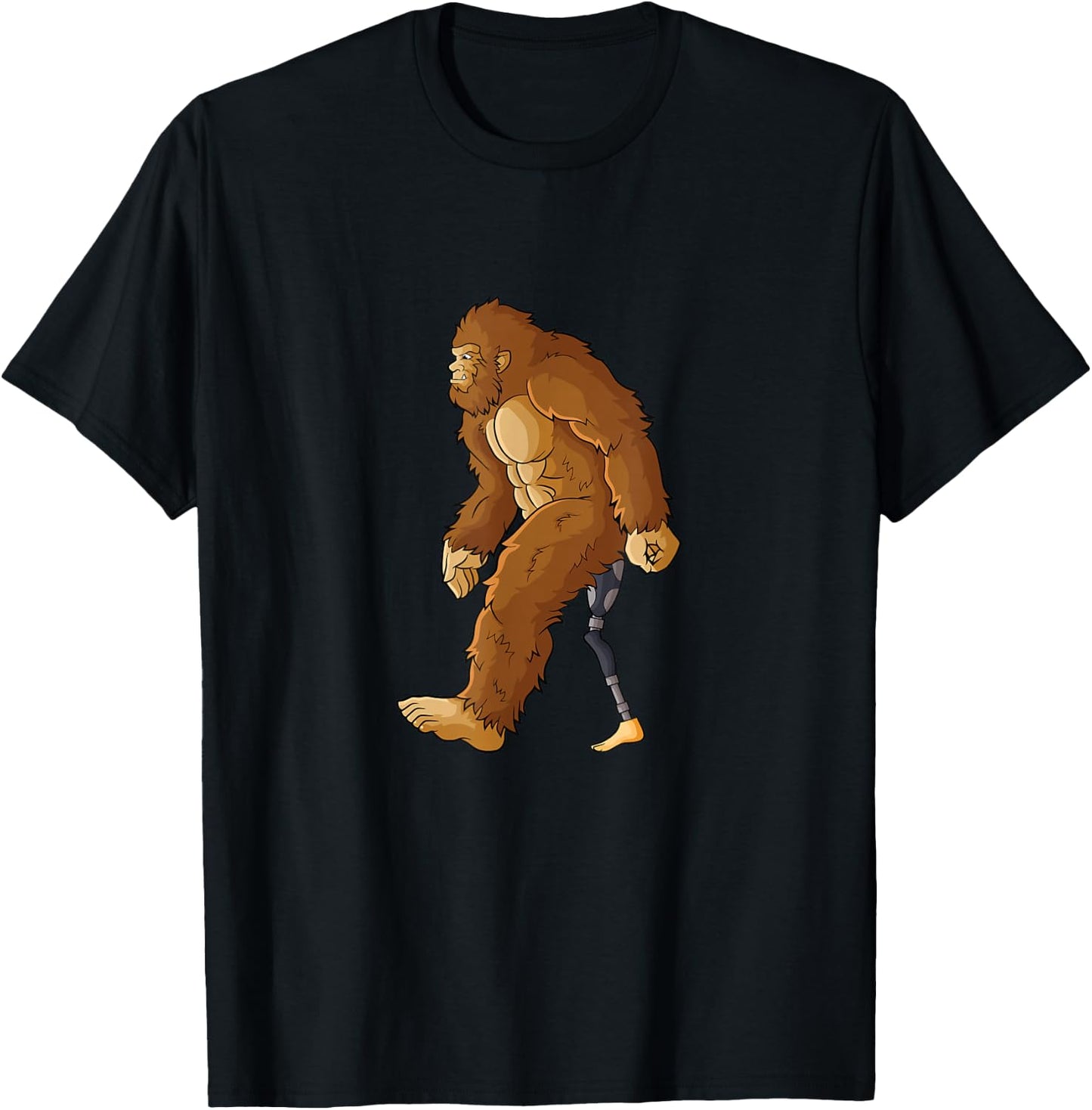 Bigfoot amputated leg amputee prosthetic leg amputation T-Shirt - T-Shirt | Black