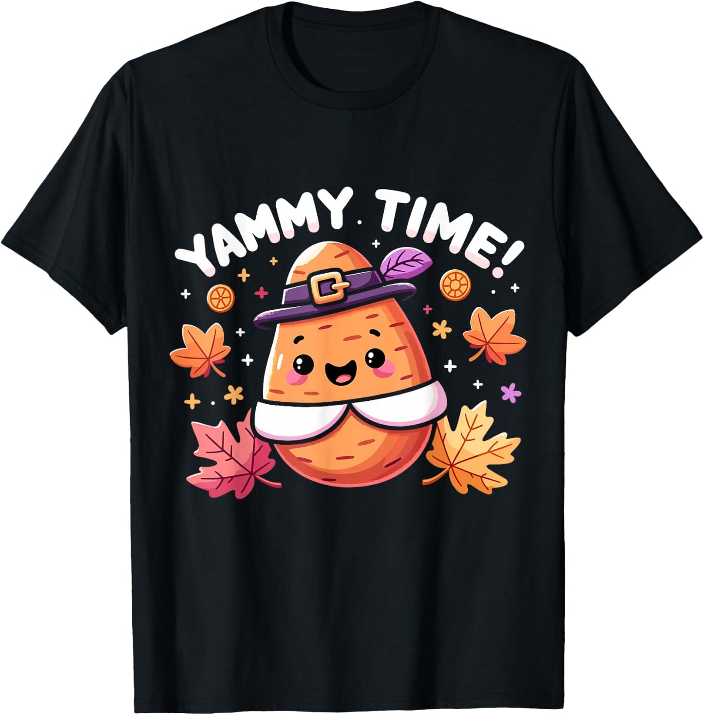Funny Thanksgiving Yam Yammy Time T-Shirt - T-Shirt | Black