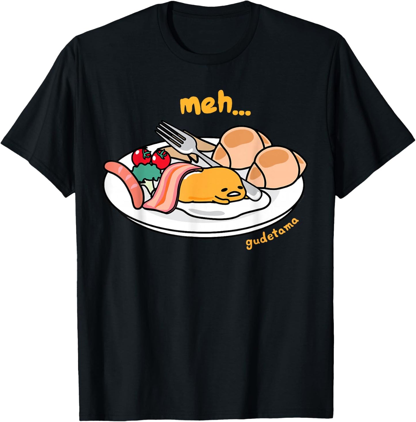 Gudetama "Meh" Breakfast Shirt T-Shirt - T-Shirt | Black