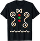 Gingerbread Man Costume Funny DIY Christmas Lazy Halloween T-Shirt - T-Shirt | Black