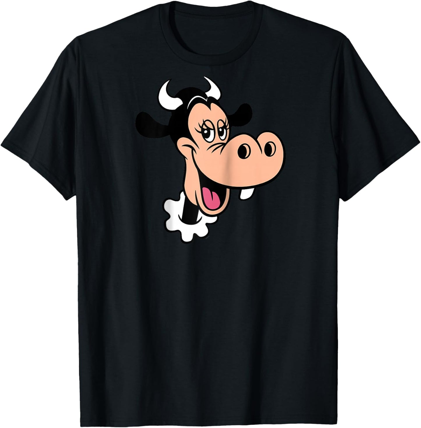 Disney Clarabelle Cow Big Face Costume Raglan Baseball T-Shirt - T-Shirt | Black