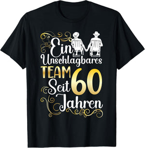 Diamantene Hochzeit 60 Jahre Verheiratet Hochzeitstag T-Shirt - T-Shirt | Black