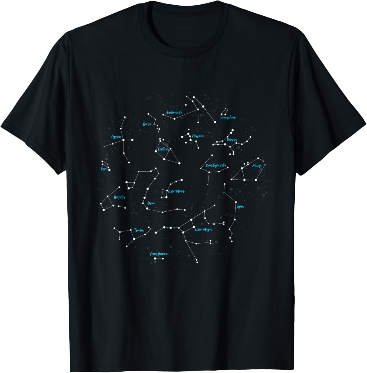 Astronomy T Shirt Star Constellation Sky Map T-Shirt - T-Shirt | Black
