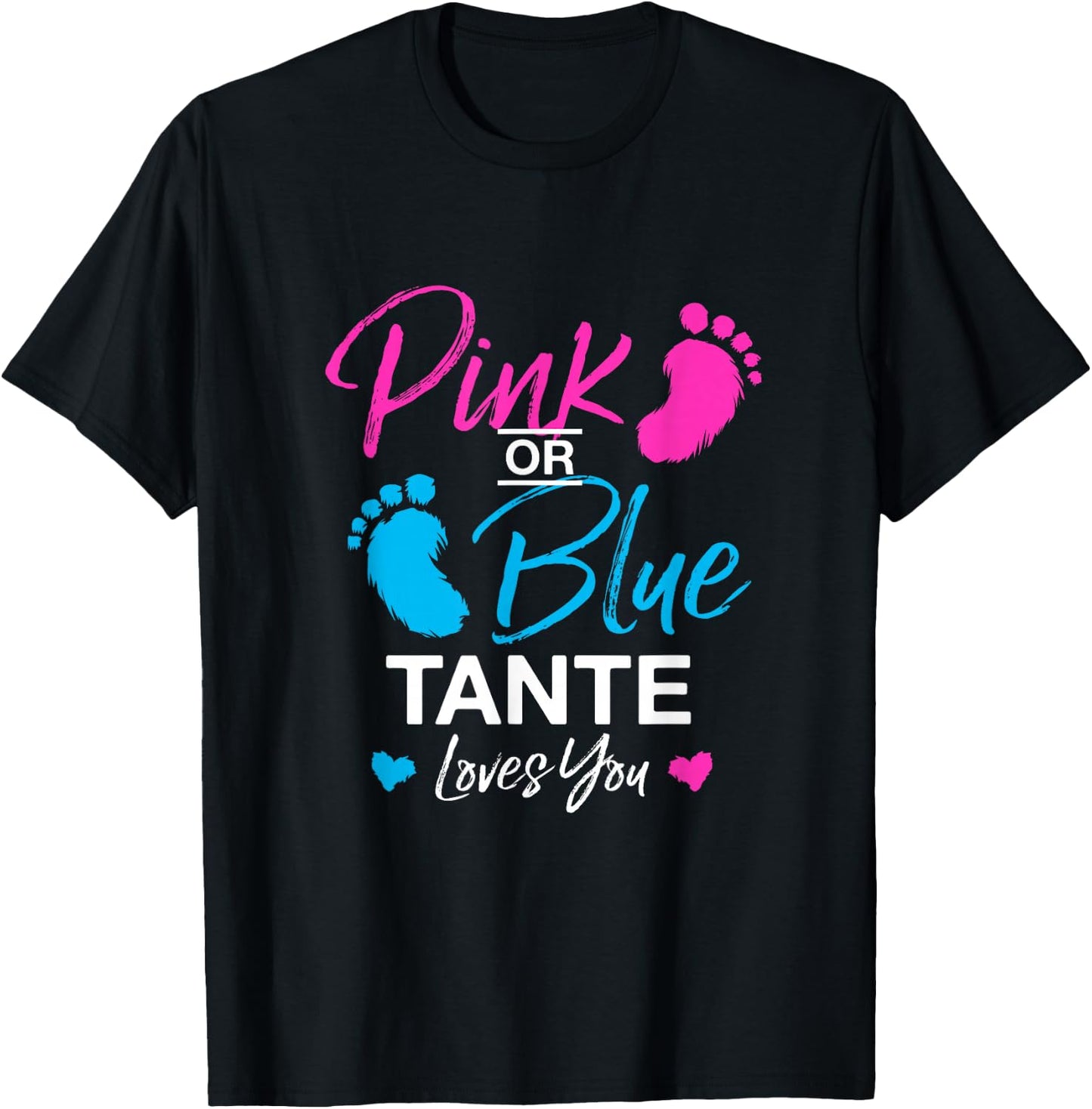 Gender Reveal Tante Babyparty Great-Tante T-Shirt - T-Shirt | Black