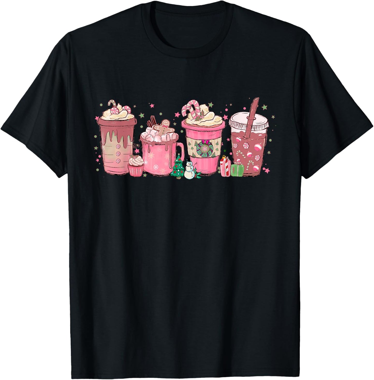 Coffee Lovers Christmas Coffee T-Shirt - T-Shirt | Black