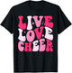 Live Love Cheer Cheerleading Cheerleader Women Teen Girls T-Shirt - T-Shirt | Black