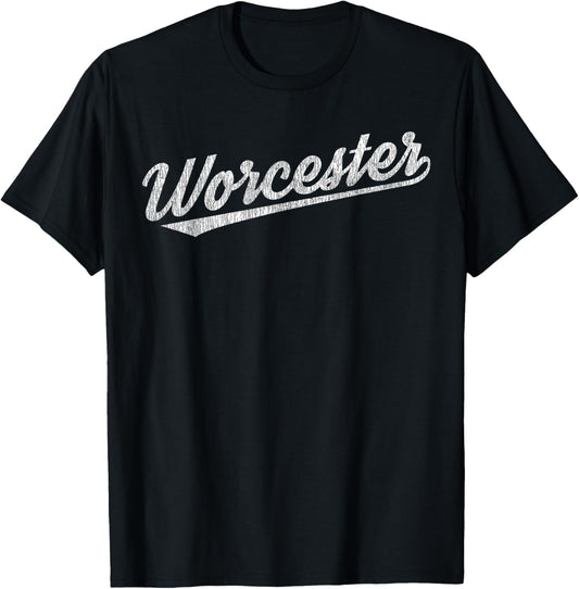 Retro Vintage Worcester Massachusetts Gift Souvenir T-Shirt - T-Shirt | Black