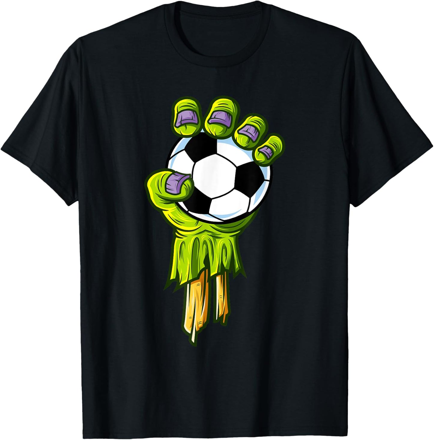 Zombie Hands Soccer Funny Horror Scary Halloween Costume T-Shirt - T-Shirt | Black