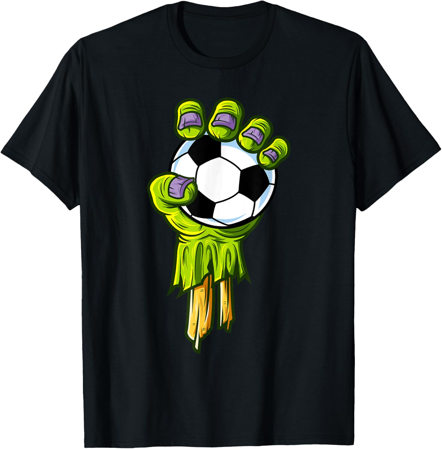 Zombie Hands Soccer Funny Horror Scary Halloween Costume T-Shirt - T-Shirt | Black