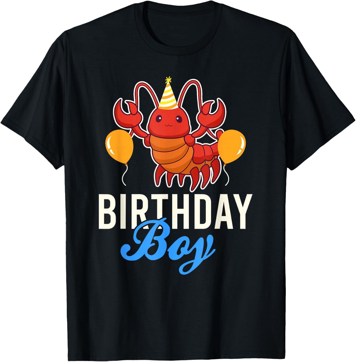 Cute Lobster Birthday Boy T-Shirt - T-Shirt | Black