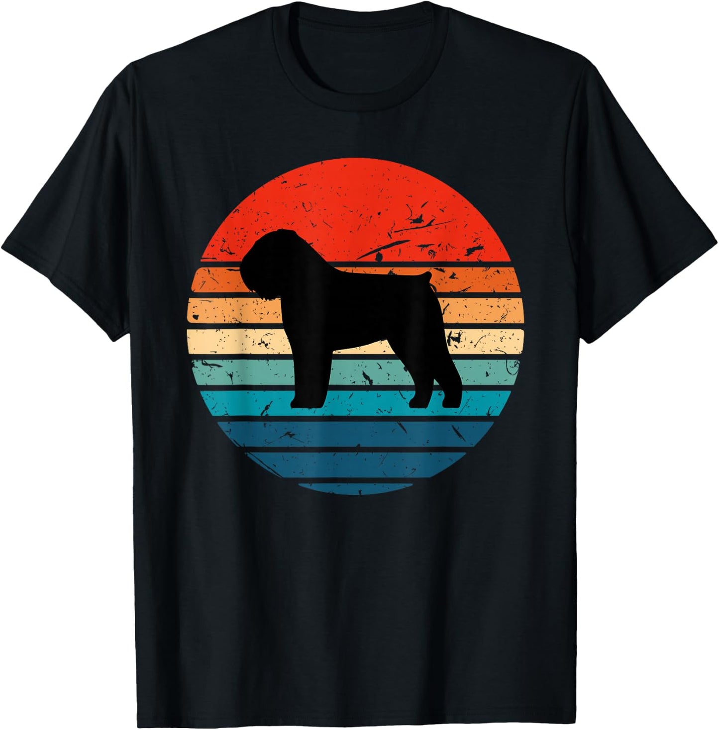 Bouvier des Flandres T Shirt Retro Vintage 70s T-Shirt - T-Shirt | Black
