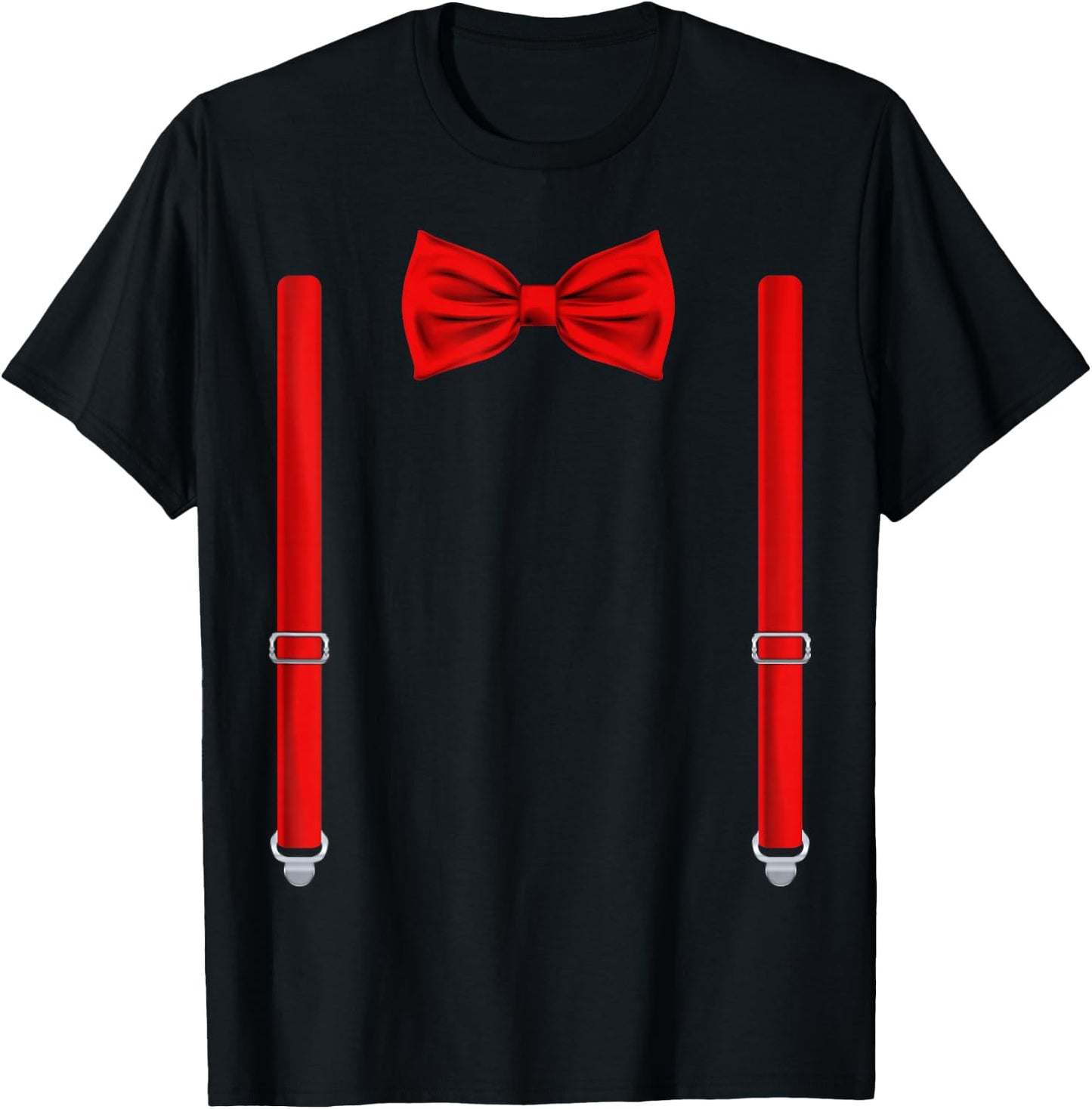 Bow Tie with Straps for Wedding and Special Occasions T-Shirt - T-Shirt | Black