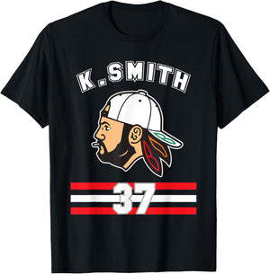Kevin Smith VASHL Street Hockey League Jersey Team Hawks 37 T-Shirt - T-Shirt | Black