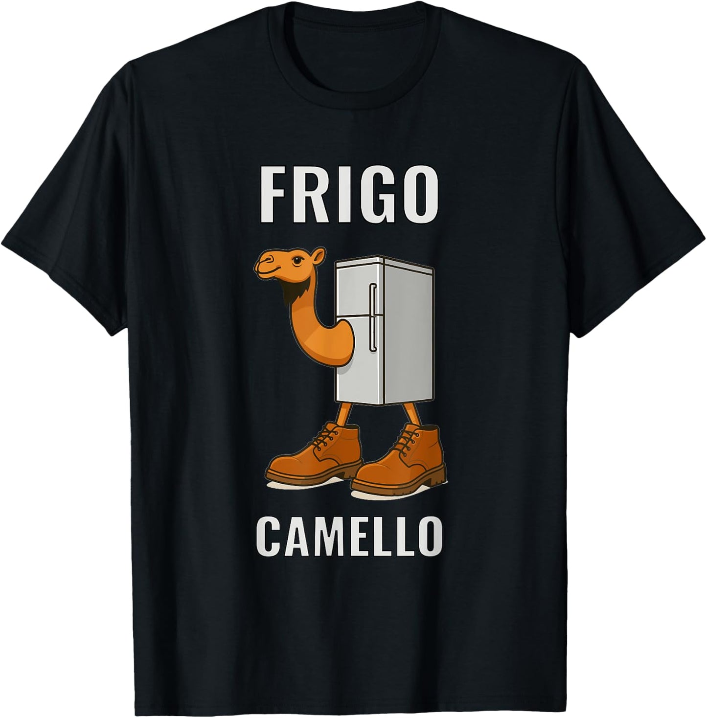 Frigo Camello Italian Absurd Meme Animal Mashup T-Shirt - T-Shirt | Black