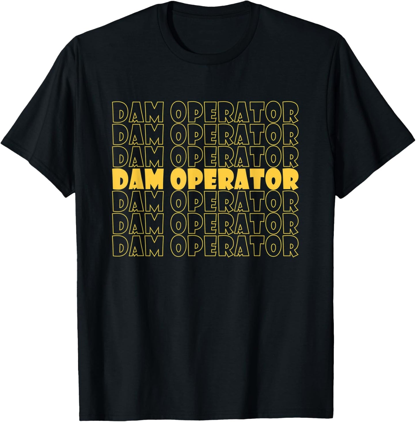 Lock and Dam Operator Job Vintage T-Shirt - T-Shirt | Black