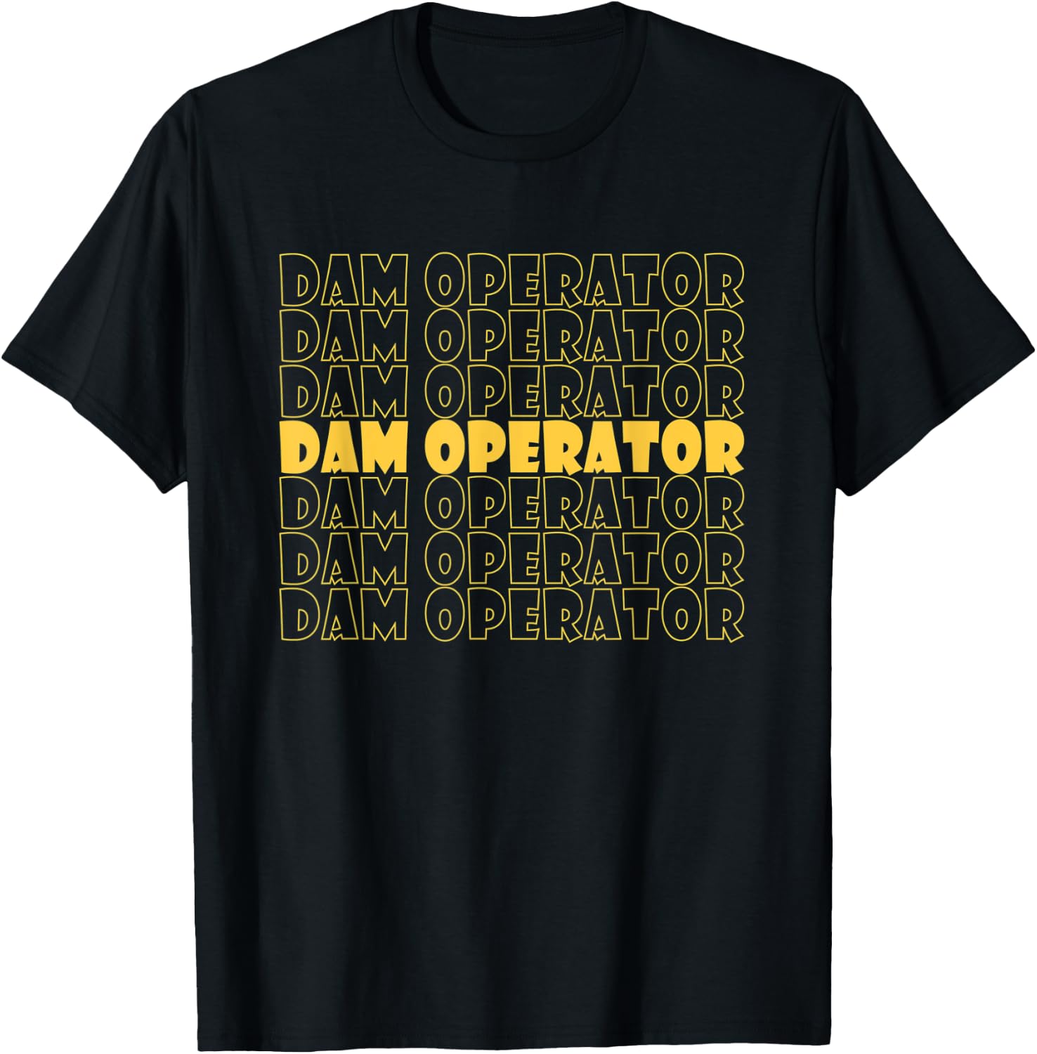 Lock and Dam Operator Job Vintage T-Shirt - T-Shirt | Black