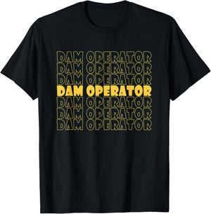 Lock and Dam Operator Job Vintage T-Shirt - T-Shirt | Black