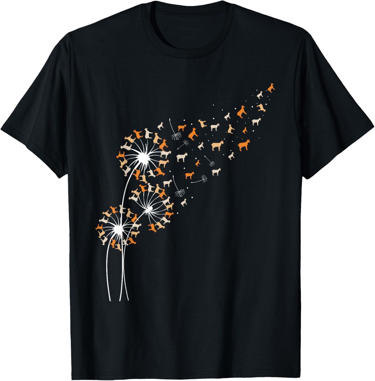 Dandelion Goats - Goat Lovers Farm Animal Breeding Rancher T-Shirt - T-Shirt | Black