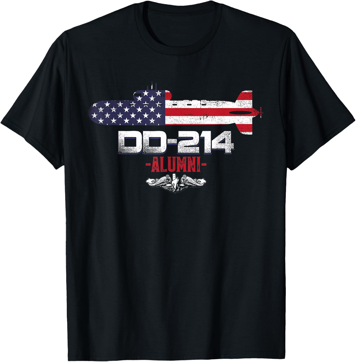 Submarine Veteran Military DD-214 Submarines Service Alumni T-Shirt - T-Shirt | Black