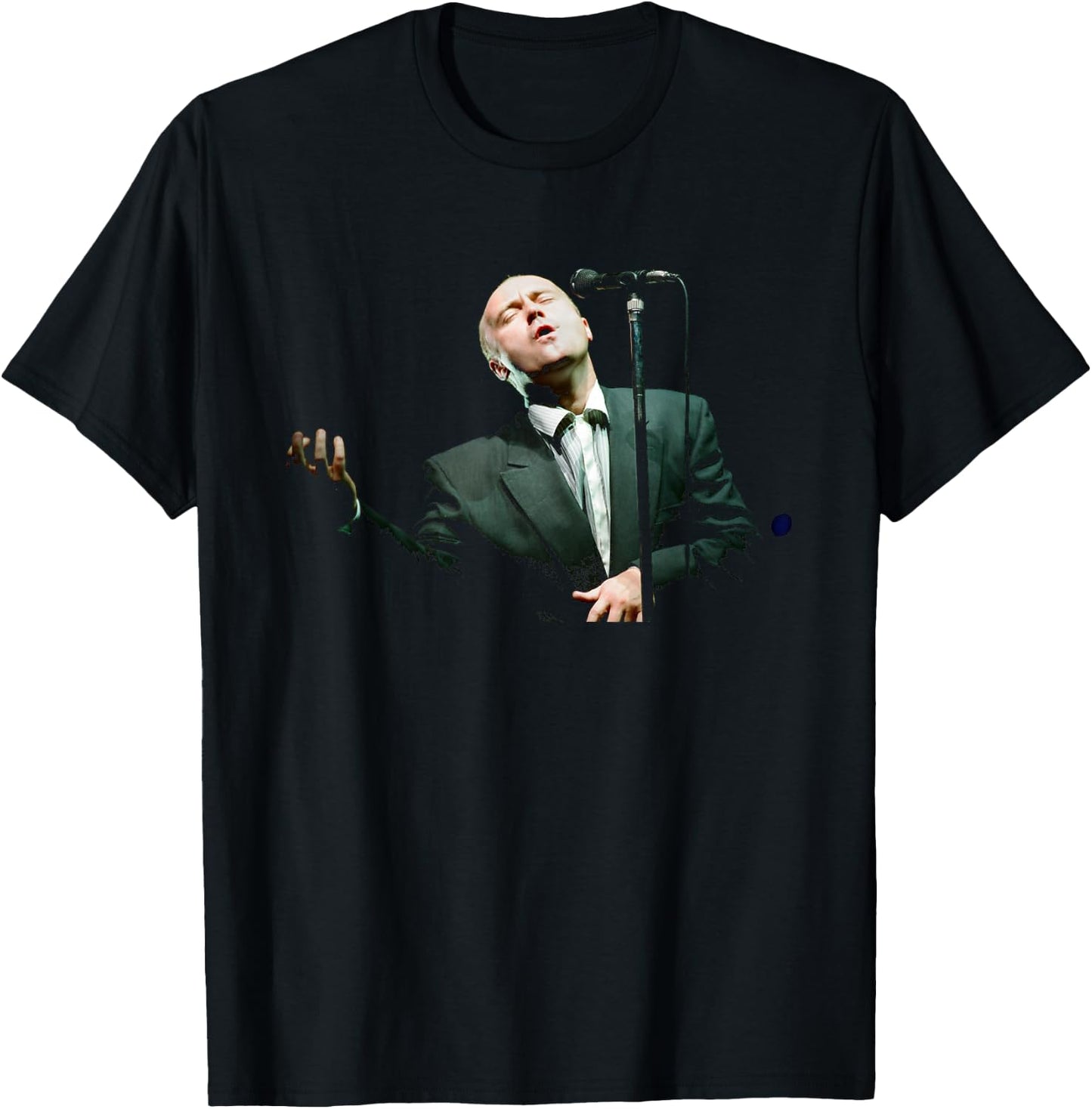 Singer Phil Collins of Genesis Live 1990 T-Shirt - T-Shirt | Black