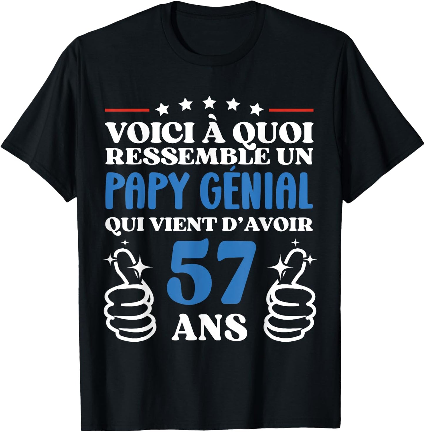 57 Years Gift Humor Birthday Grandpa Awesome , Black, S T-Shirt - T-Shirt | Black