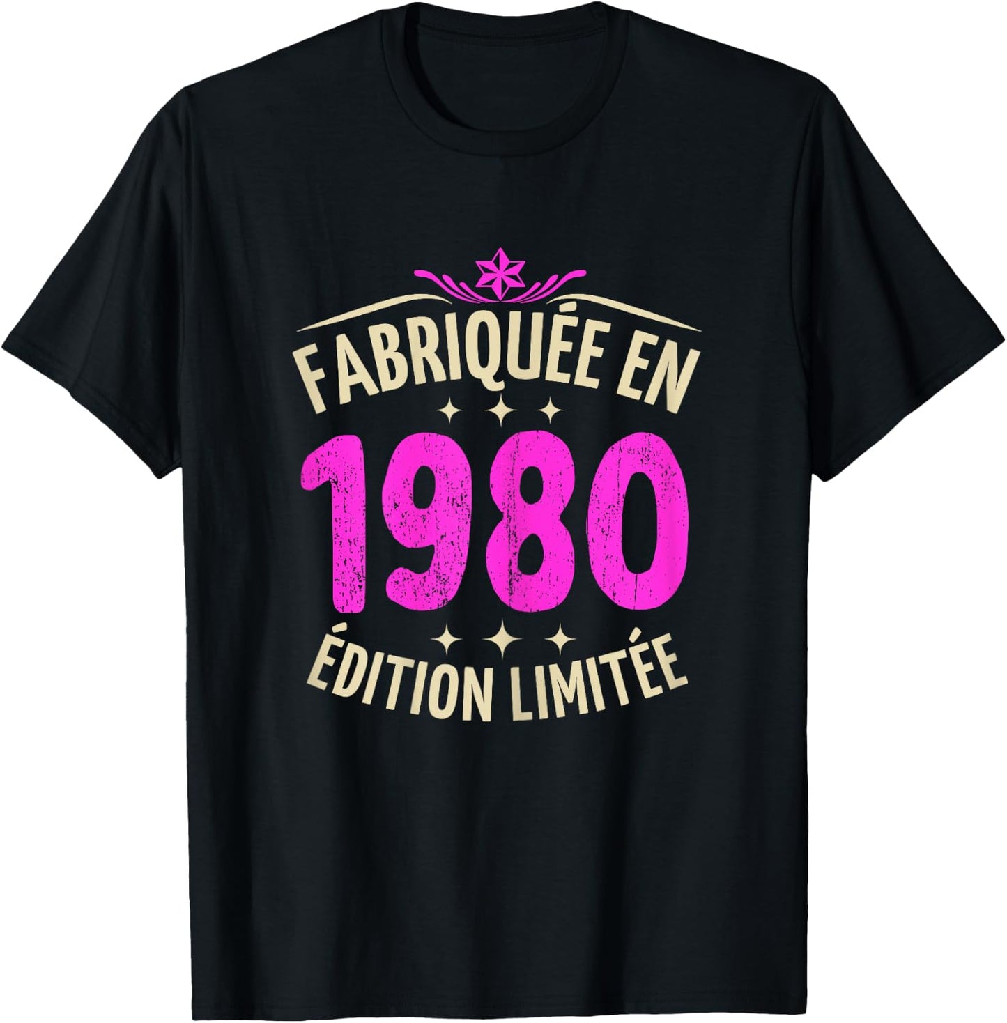 Woman 45 years anniversary 45 years woman 1980 gift woman 45 , Black, Female X-Small T-Shirt - T-Shirt | Black