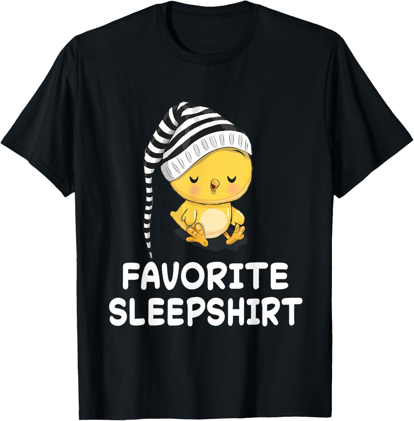 Chick and Chicken Sleepwear Pyjamas, Black, S T-Shirt - T-Shirt | Black