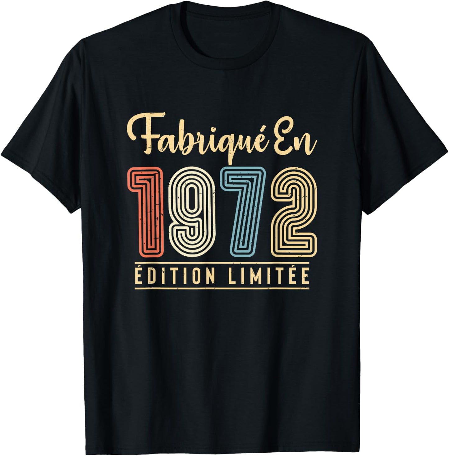 Birthday Man 52 Years Made in 1972 Vintage Humor , Black T-Shirt - T-Shirt | Black