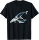 #snirt Blauwal mit Kalb Wal Buckelwal Baby Wal T-Shirt - T-Shirt | Black