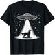 Golden Retriever Mom Dad Dog - Funny Alien UFO Women T-Shirt - T-Shirt | Black
