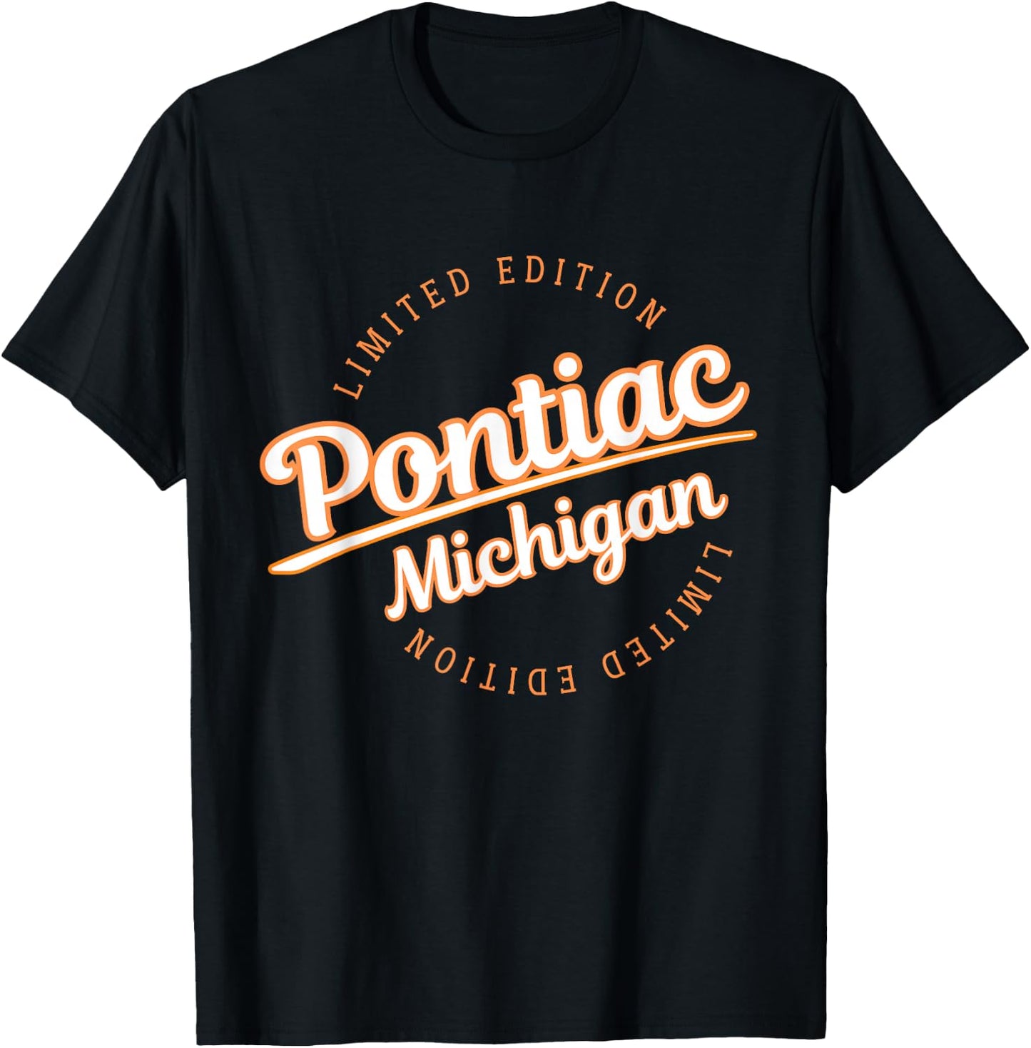 Retro Athletic Pontiac MI Apparel T-Shirt - T-Shirt | Black