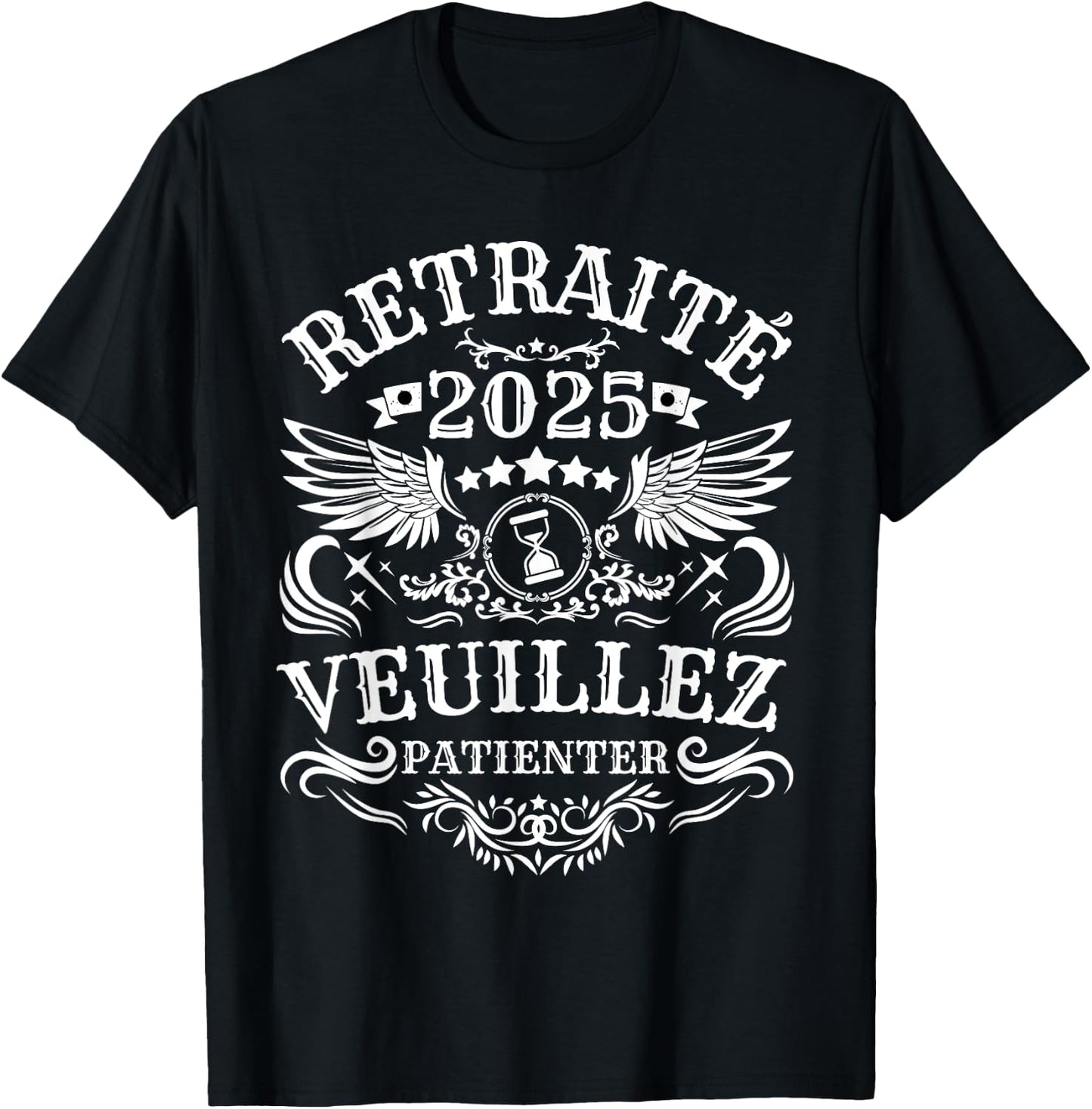 gift retirement humor man Future Pensioner 2025 , Black, S T-Shirt - T-Shirt | Black
