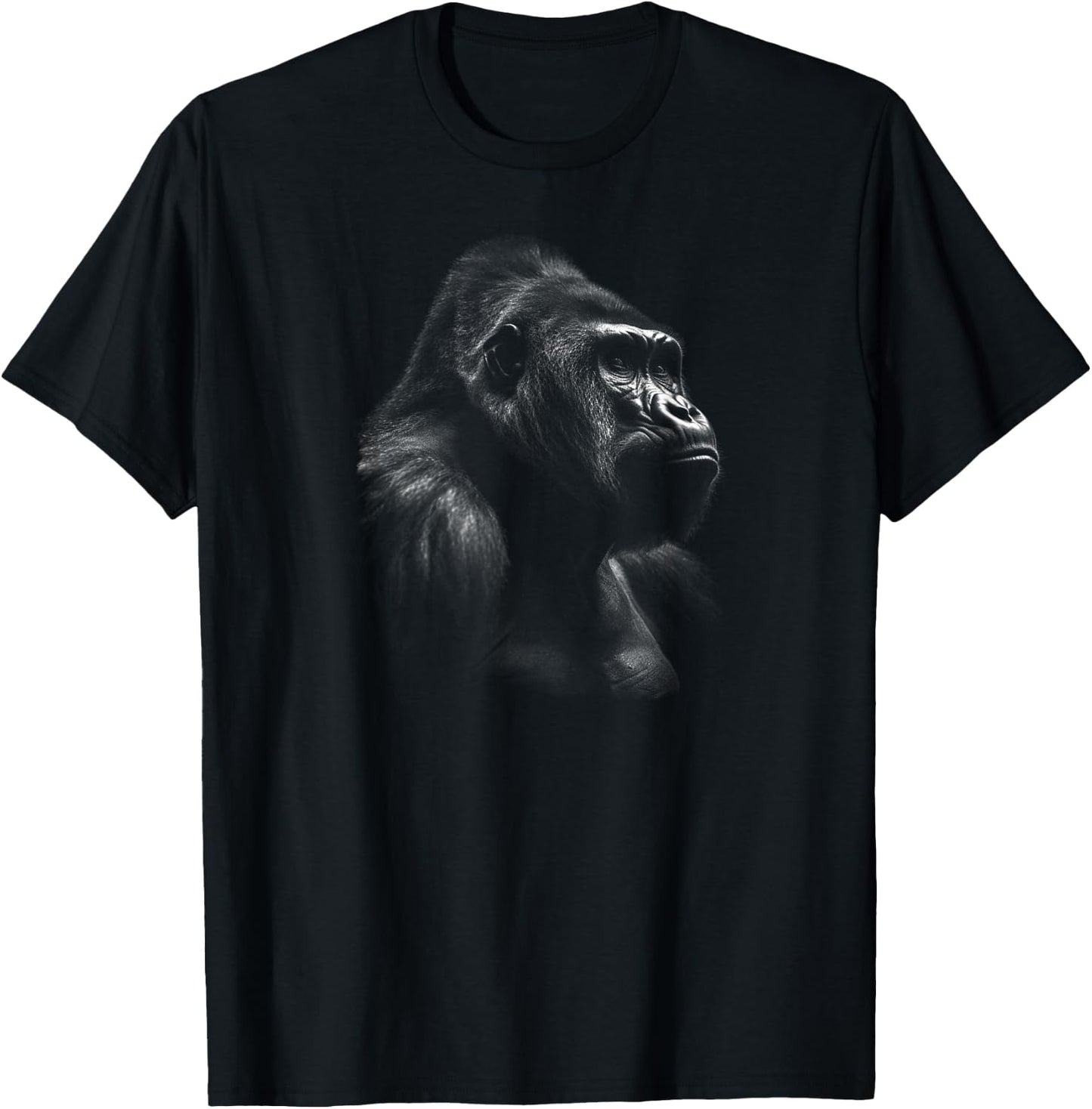 Chimp Gorilla Face Silverback Gorilla Chimpanzee T-Shirt - T-Shirt | Black