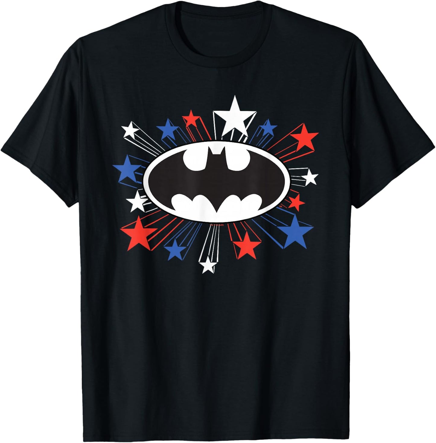 Batman Shooting Stars For 4th Of July T-Shirt - T-Shirt | Black
