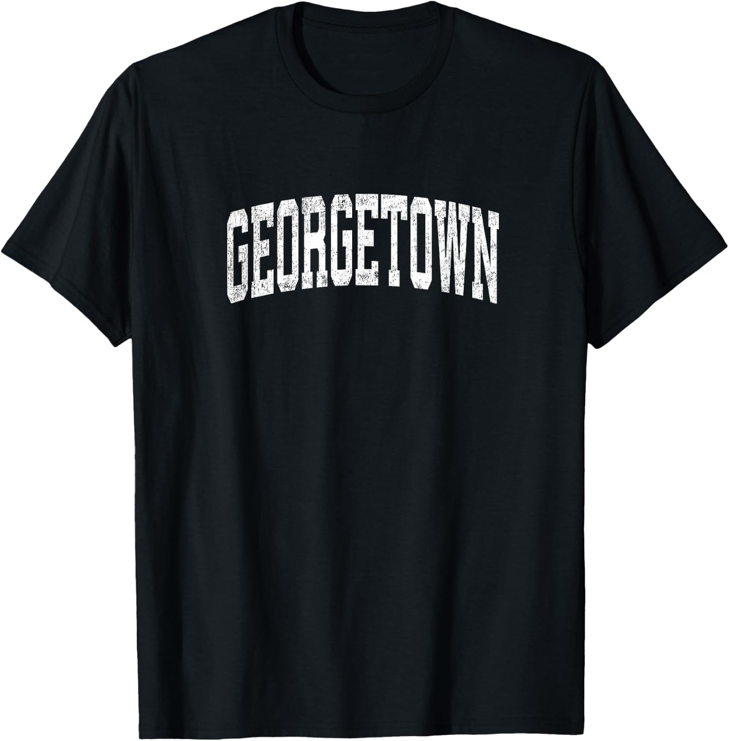 Georgetown Massachusetts MA Vintage Athletic Sports Design T-Shirt - T-Shirt | Black