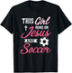 This Girl Runs On Jesus and Soccer T-Shirt - T-Shirt | Black