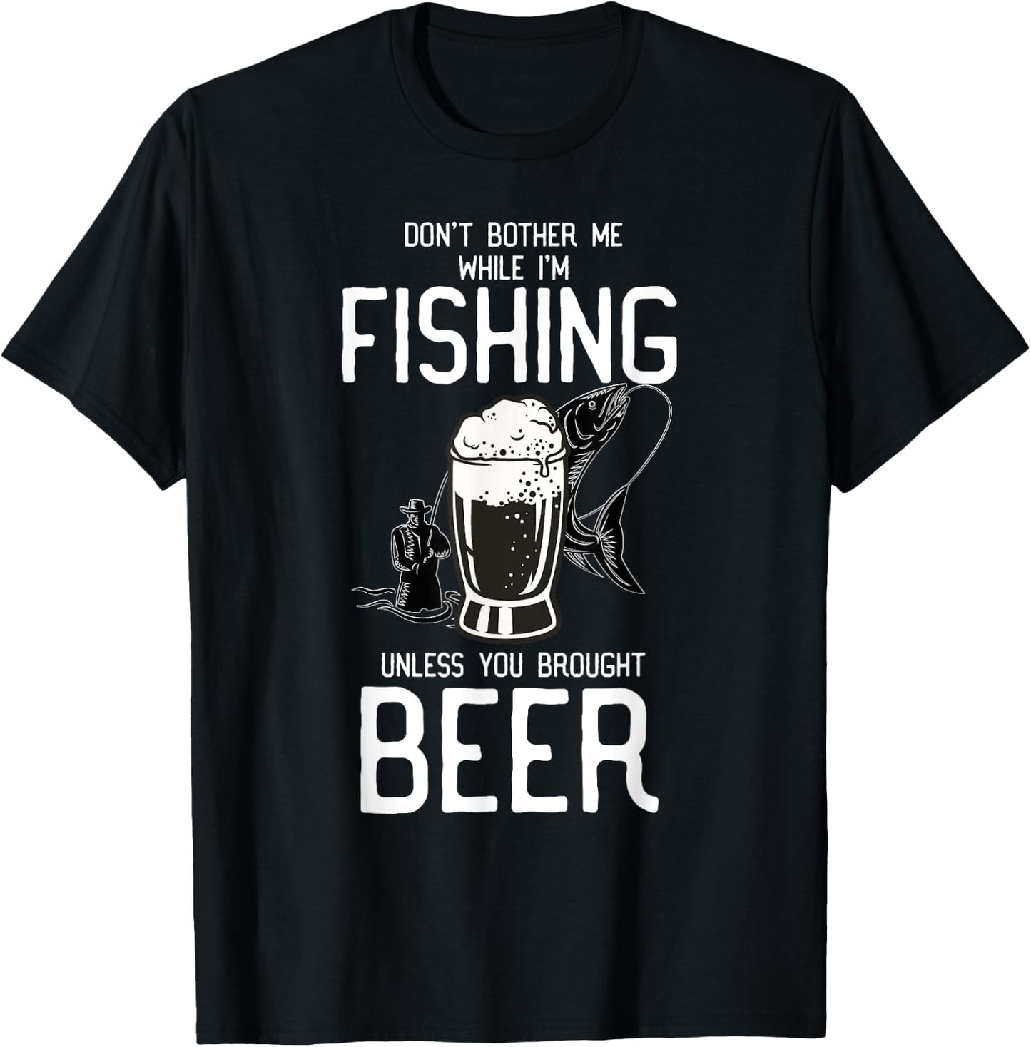 Beer Fishing T-Shirt - T-Shirt | Black