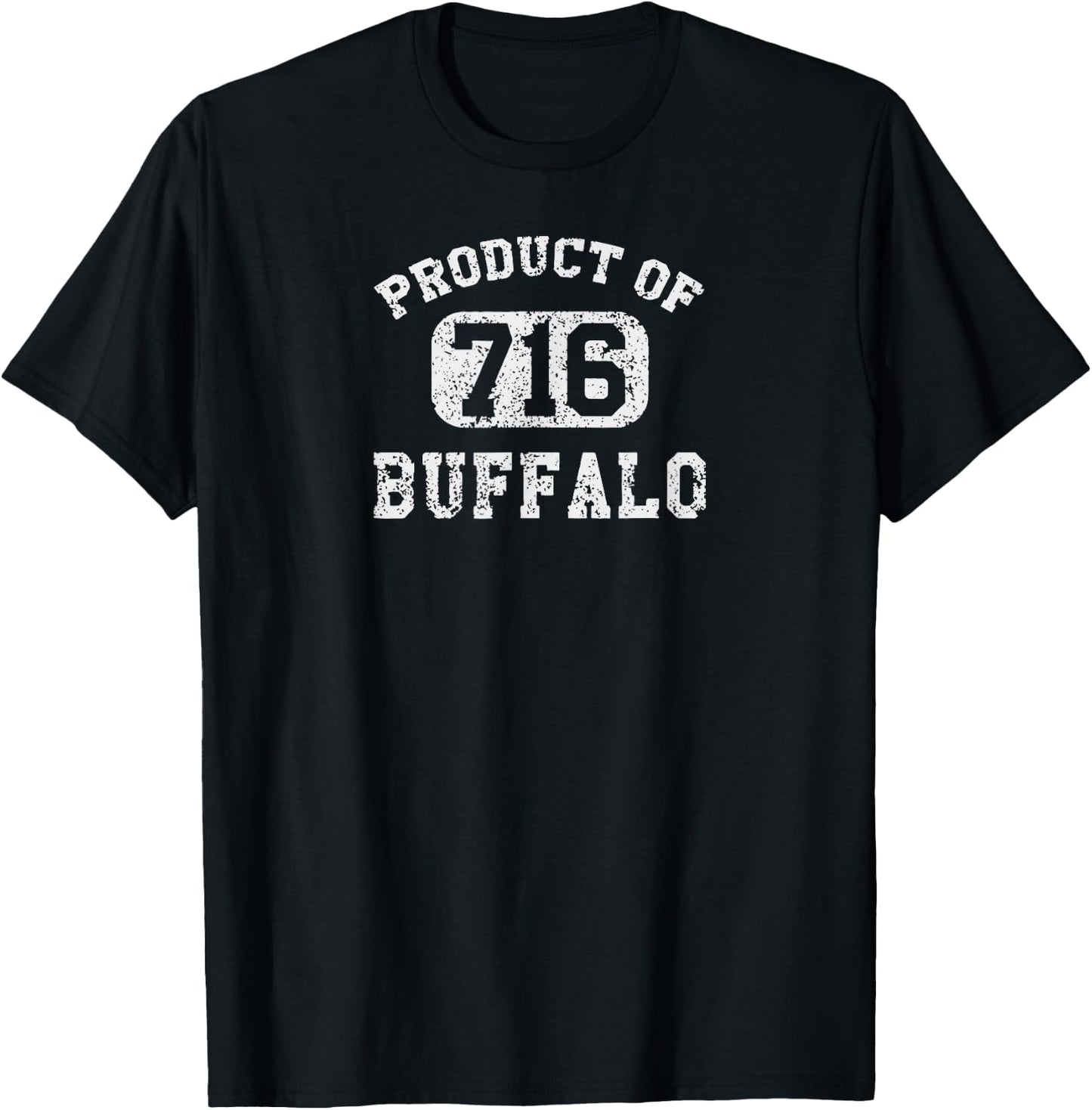 Buffalo New York 716 Area Code, Retro T-Shirt - T-Shirt | Black