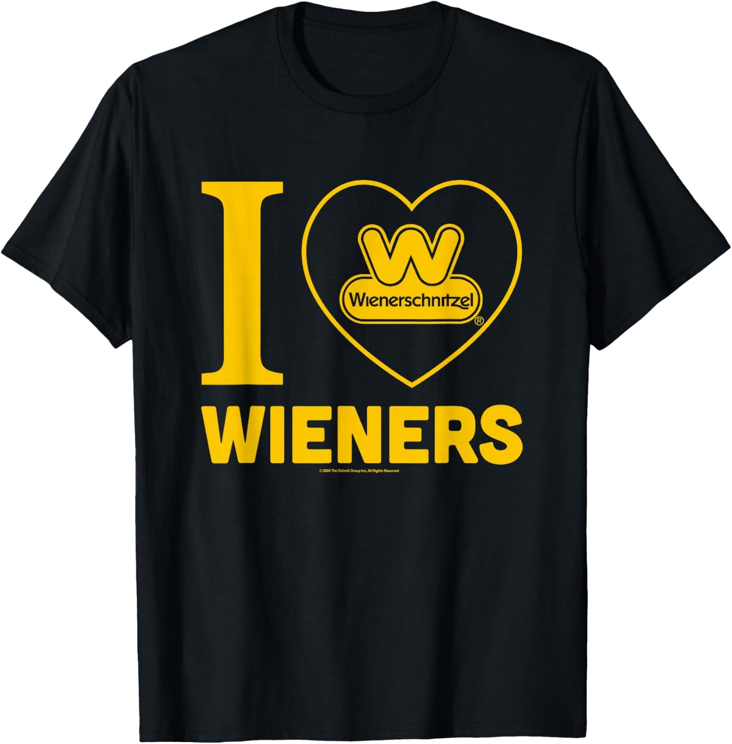 Wienerschnitzel I Love Wieners Big Chest Logo T-Shirt - T-Shirt | Black